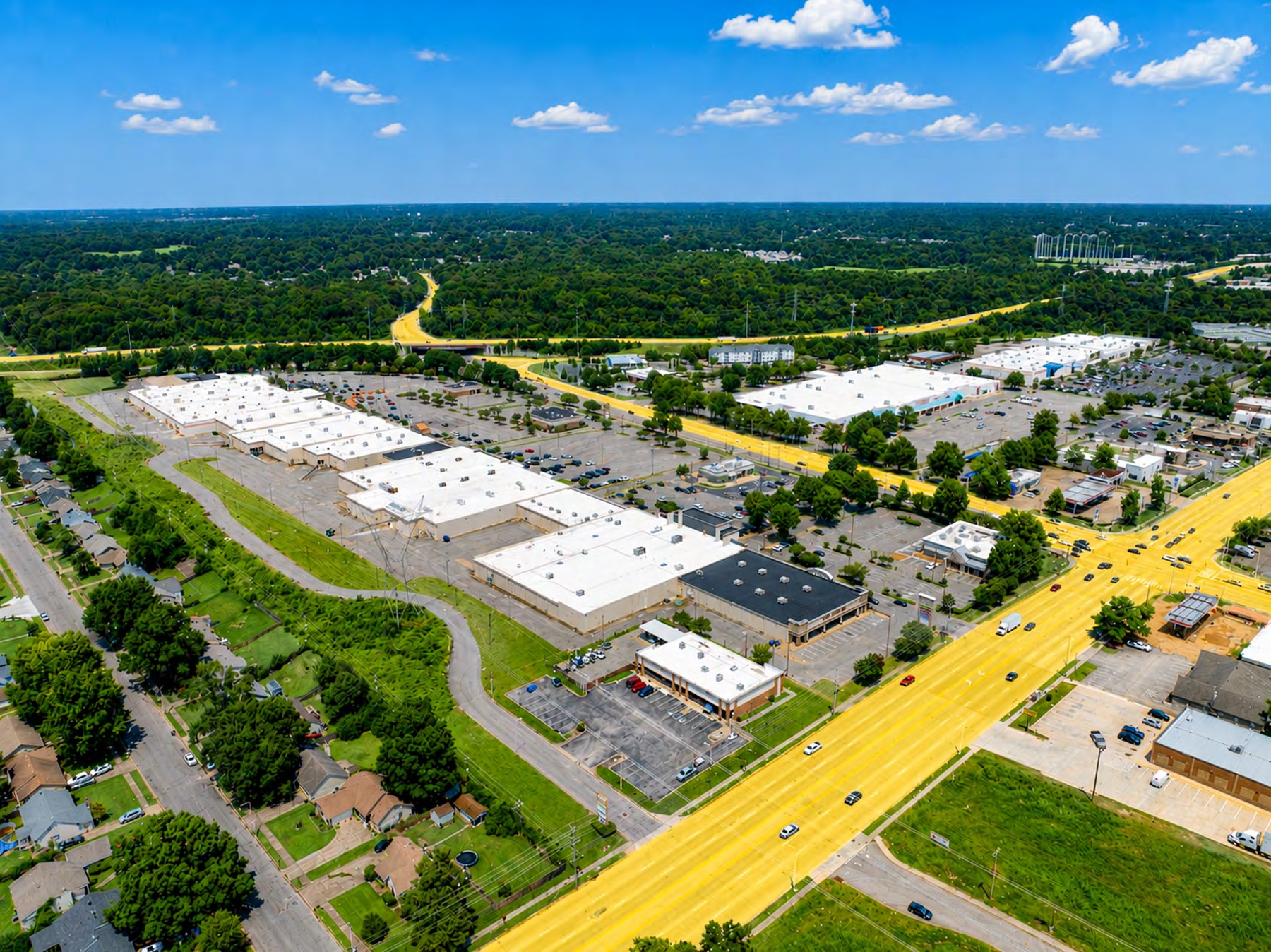 Northeast facing aerial view of Cross Creek